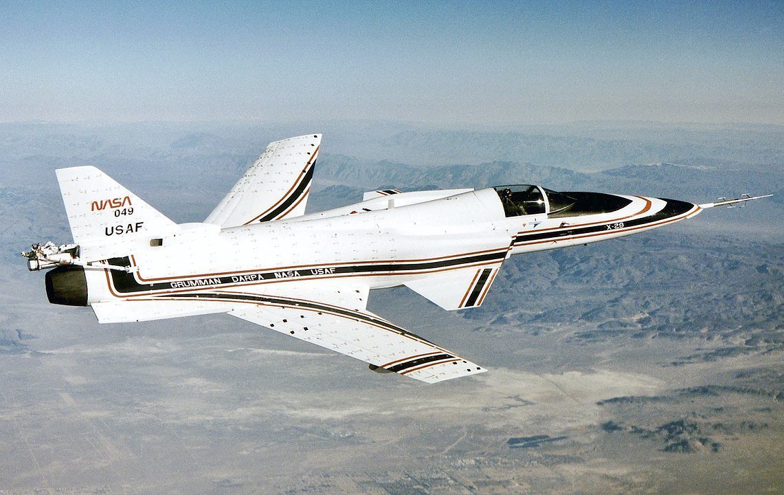 Photo of the Grumman X-29 Experimental Aircraft
